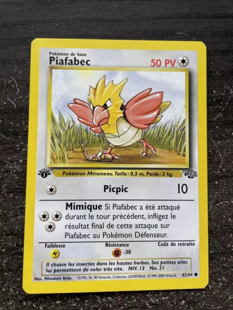 Piafabec Commune - Pokémon 62/64 Jungle Édition 1 Neuf Fr Psa