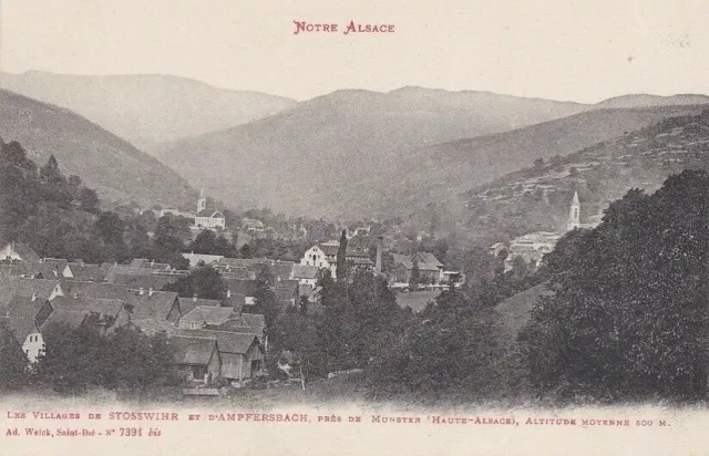 CPA 68 ALSACE près MUNSTER Villages de STOSSWIHR & d' AMPFERSBACH 1900