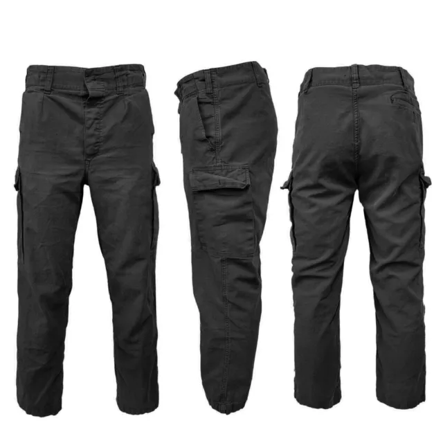 Original German Moleskin Trouser Army Combat Cotton Work Cargo Pant Dyed Black