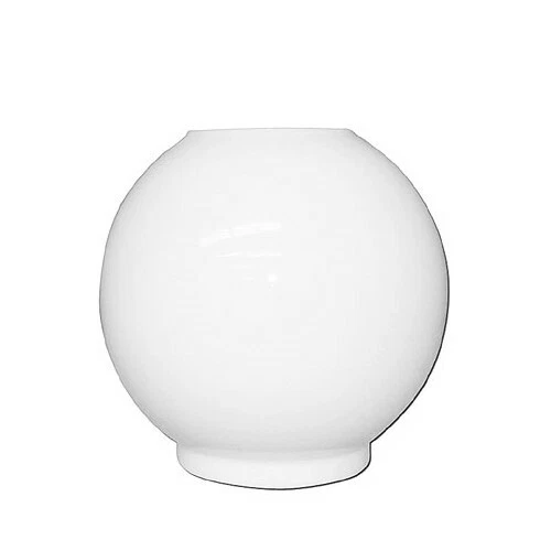 10" White Opal Glass Ball Globe Oil Lamp Shade - 4" Fitter