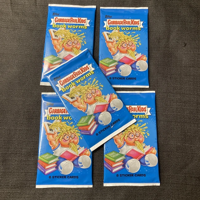5 FOIL PACKS Topps 2022 GPK Garbage Pail Kids BOOK WORMS Collector Card Stickers
