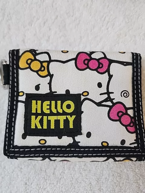 Hello Kitty Folding Canvas Wallet Preowned