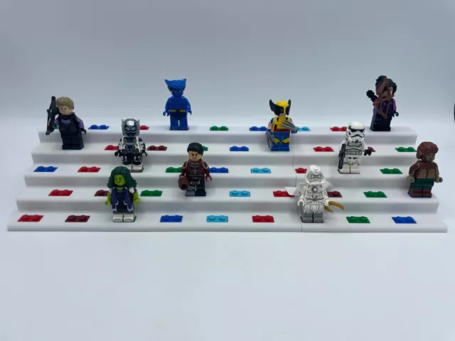 Vitrine Aufsteller für 45 Lego Minifiguren l weiß l für IKEA Kallax l Display