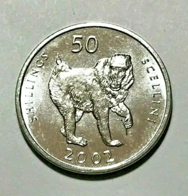 2002 Somalia Coin 50 shillings Mandrill Monkey Animal African Wildlife