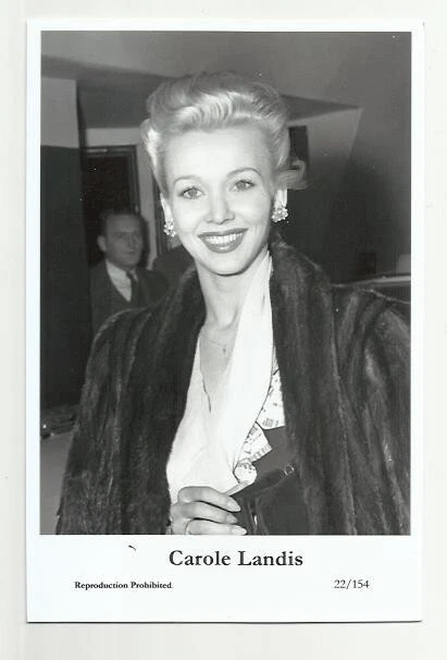 (B1) Carole Landis Swiftsure Photo Postcard (22/154) Filmstar Pin Up Glamor