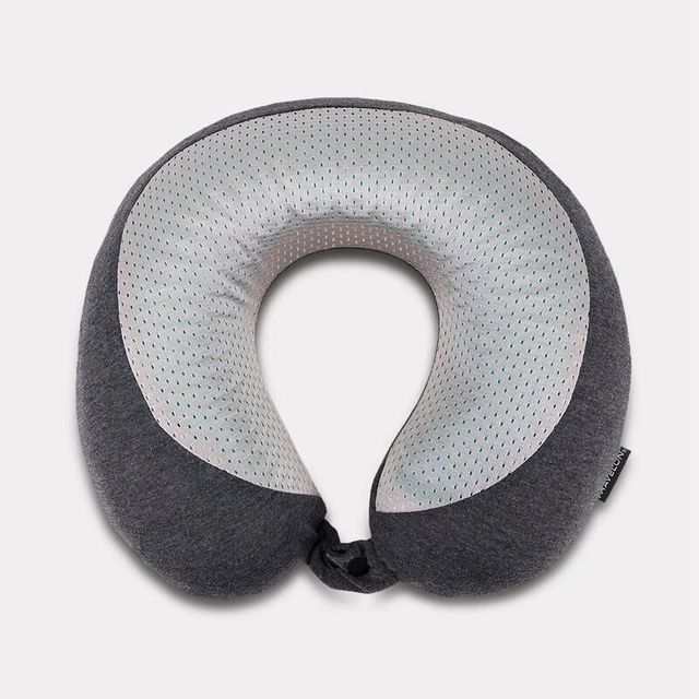 Travelon Cooling Gel Memory Foam Optimal Support Travel Neck Pillow - Grey