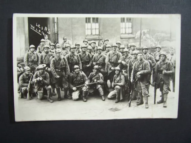 CPA  -  Guerre 1914  (Photo-carte)  - Groupe de Poilus  : " Les As de la 14 "