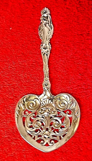 Antique Beautiful Ornate Silver Nut Server Late 19th Century 5 1/4" Lilly Motif