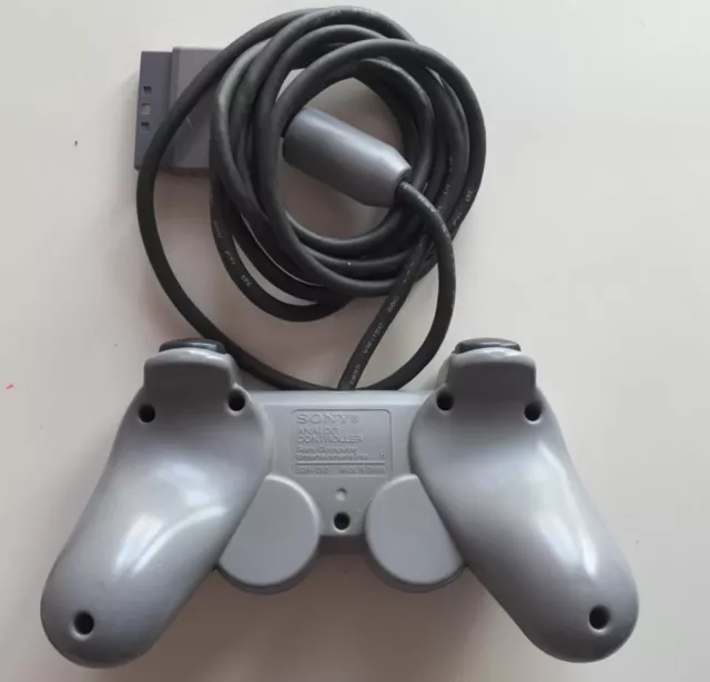 Genuine Official OEM SONY PlayStation PS1 Dualshock Analog Controller Gray 3