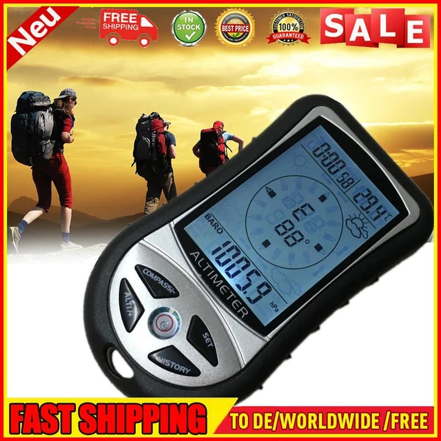 Handheld-Kompass Höhenmesser Barometer Thermometer Wettervorhersage Zeit