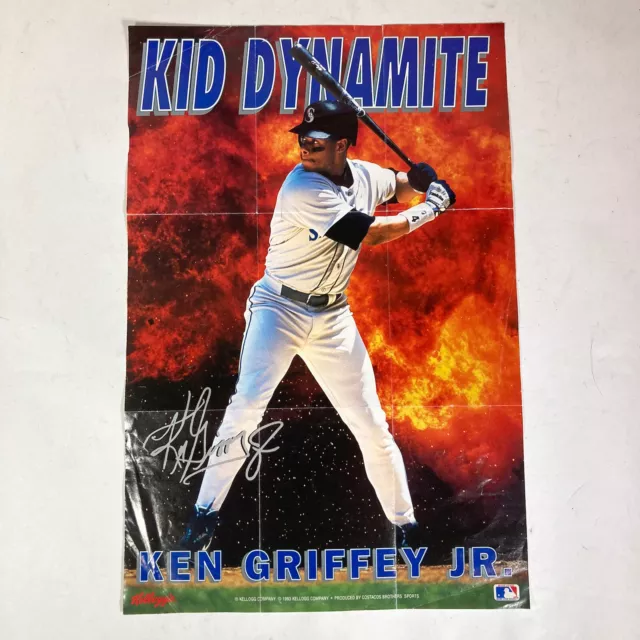 VTG Ken Griffey Jr 1993 Kelloggs Seattle Mariners Kid Dynamite MLB Poster