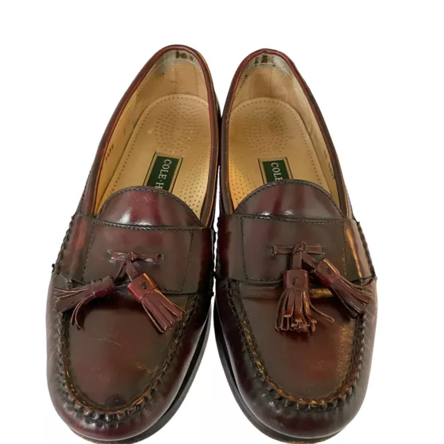 COLE HAAN LOAFERS Mens US 9.5 D Brown Leather Tassel Shoes Moc Toe ...