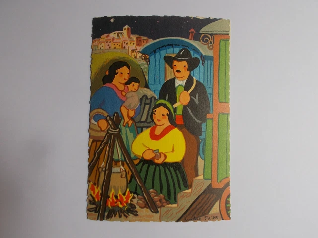 Cartolina Presepe Da Provenza - gli Zingari - Da André Filippi