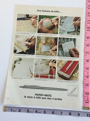 Vintage Print Ad Publicite Presse - Stylo a bille Paper Mate - 80's french