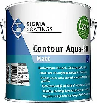 SIGMA Contour Aqua-PU matt - 1 Liter - weiß