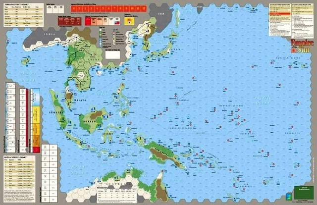Map Type:board NEW, HARD MOUNTED Map board for Empire of the Sun, latest edition, from ...