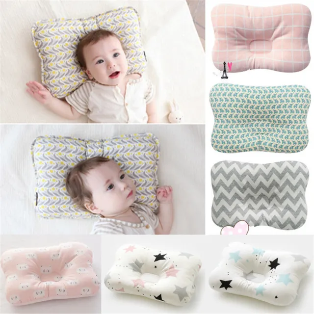 Newborn Baby Prevent Cotton Pillow Positioner Flat Head Anti Roll Infant Pillow