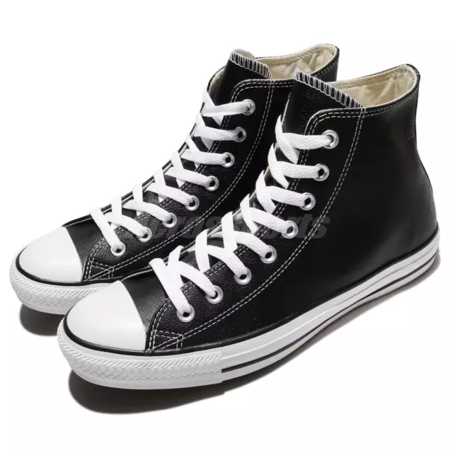 Converse Chuck Taylor All Star Hi Black Leather Men Unisex Shoes Sneaker 132170C