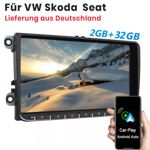 Android 12 DAB+ Autoradio Carplay für VW GOLF 5 6 Passat Polo Touran T5 GPS NAVI