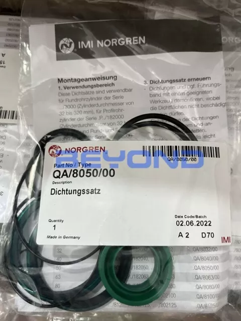 1PC NEW FOR NORGREN QA/8050/00 Cylinder Repair Kit (Without lubricating oil)