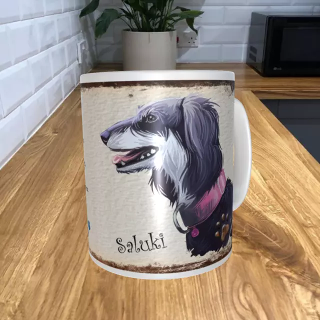 Saluki 11oz Coffee Mug My Dog's Rules Theme 1161DRMUG