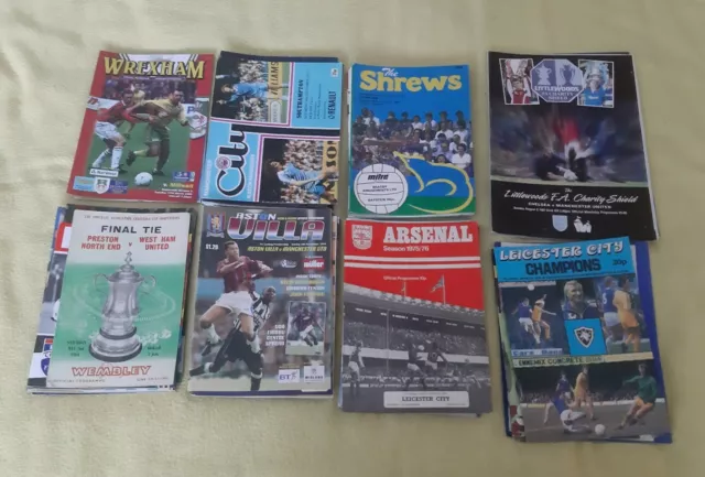 80 Mixed Football Programmes Bundle 1970's + League Friendlies Finals European