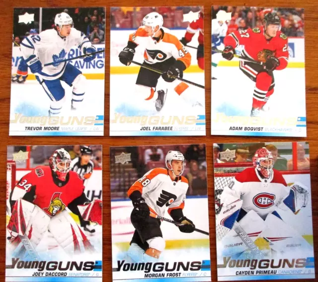 2019-20 UPPER DECK SERIES 1, 2, Update  PARTIAL SET 108/111 YOUNG GUNS! + 14! 3