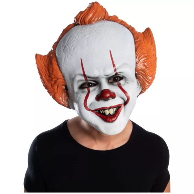 Pennywise IT Horror Movie Clown Adult Mens Costume Vacuform Moulded Mask