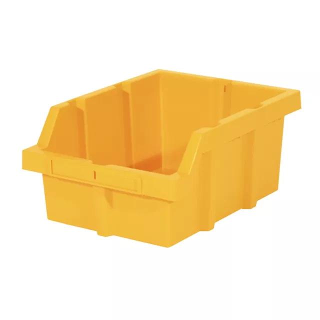 Seville Classics 3-Pack Large Yellow Bins for Commercial Bin Rack (SHE16508BB)