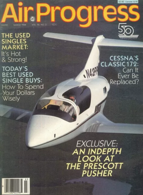 Air Progress Magazine Mar 1988 Cessna 172 Used Single Engine Prescott Pusher