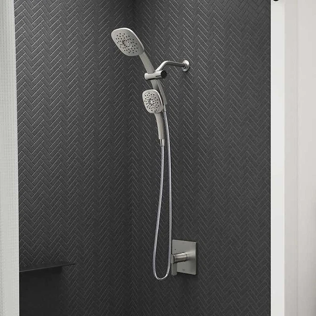 Kohler Adjustable 3-in-1 Multifunction Shower Kit  Brushed Nickel.  **A1**