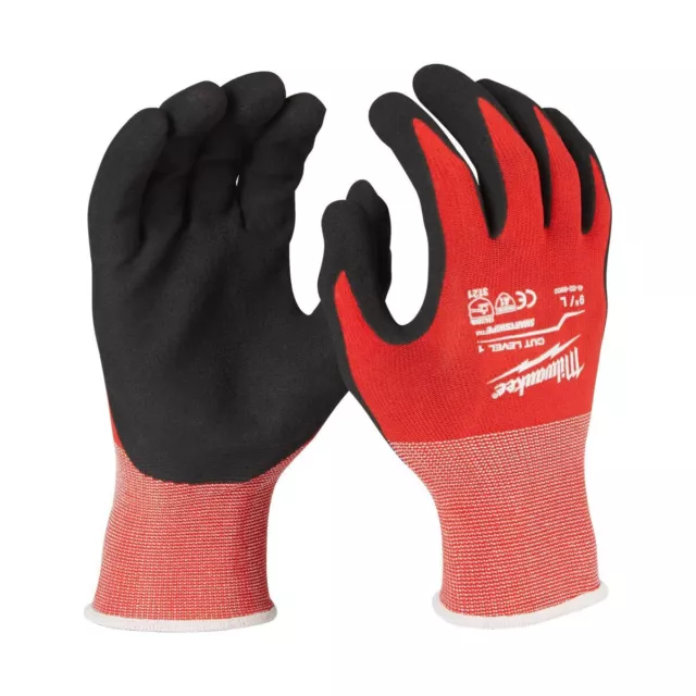 Milwauke Robusto Guantes de Trabajo Antitaglio Categoría 1 Dedos Smartswipe™