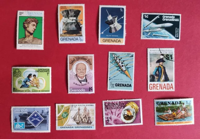 CHRISTMAS SALES Lot 6 GRENADE NEUF OBLITERE SET GRENADA MNH USED 12 Space Histor