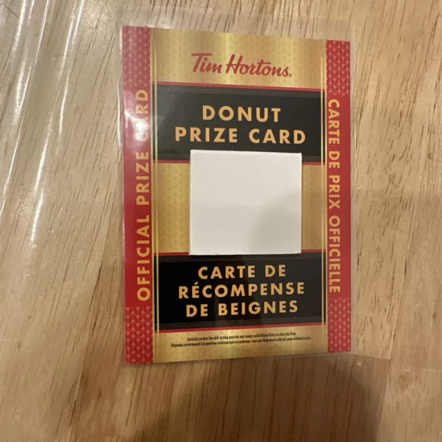 2023 TIM HORTONS LEGENDS - FREE DONUT OR MUFFIN PRIZE CARD - UNUSED Code Covered