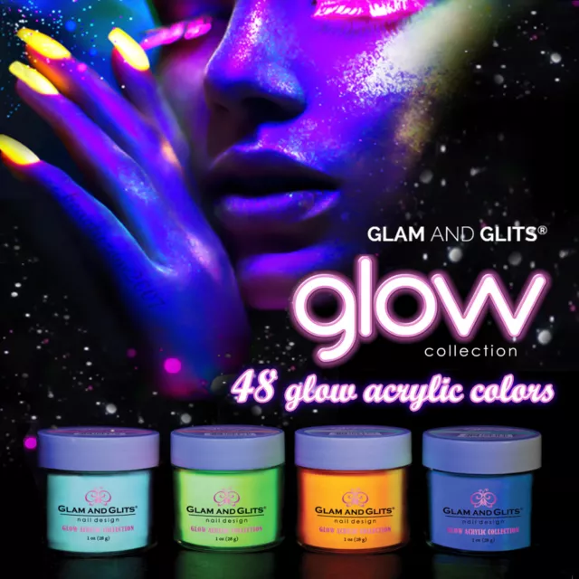 Glam and Glits Acrylic Glow In The Dark Nail Powder (GL) *Choose any one*