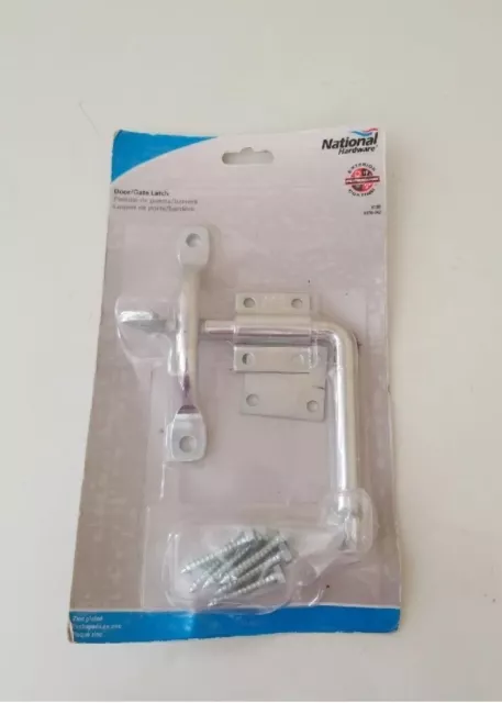 National Hardware 5-3/16 L Steel Slide-Action Door/Gate Latch Silver Zinc Plated