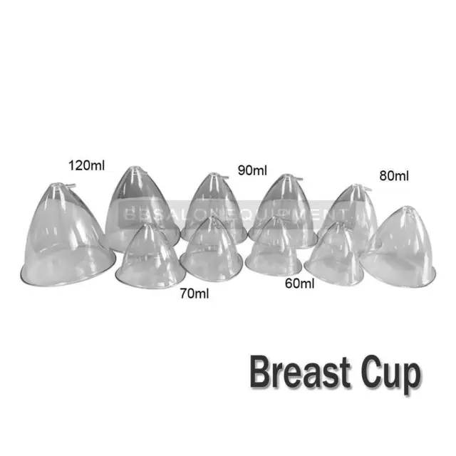 1 par de tazas de repuesto para tazas de pecho para máquina de terapia de agrandamiento de vacío de senos