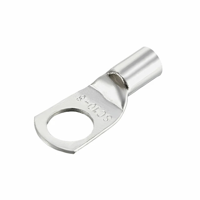 10Pc SC10-8 Non Isolé U-Type sertir cuivre 10mm2 Connecteur fil Argent