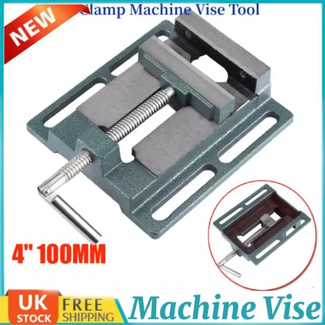 4" In 100Mm Drill Press Bench Pillar Vice Work Wood Clamp Cast Iron Uk Delivery