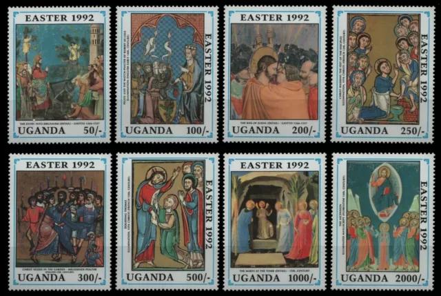 Uganda 1992 - Mi-Nr. 1074-1081 ** - MNH - Ostern / Easter - Gemälde / Paintings