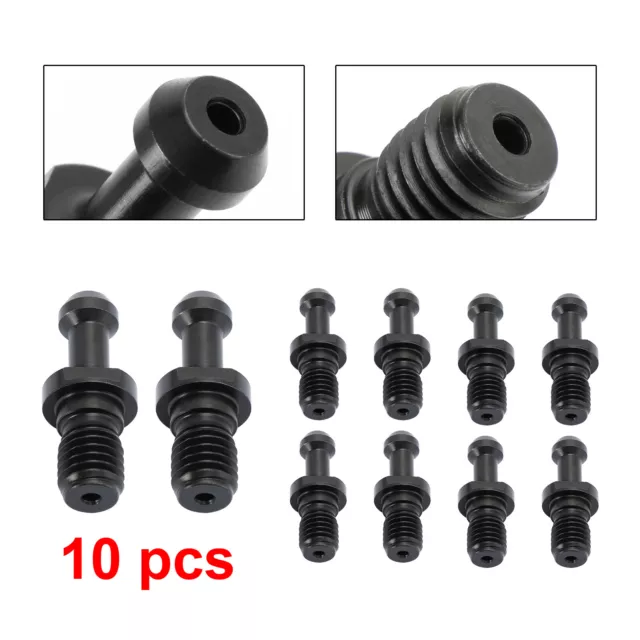 10X Bouton de rétention de goujon de traction CAT40 45° 0.589" pour HAAS Noire