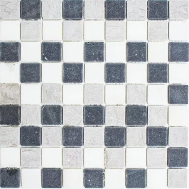 Mármol Mosaico Azulejos Piedra Natural Beige Gris Negro Baldosas de Espejo Pared