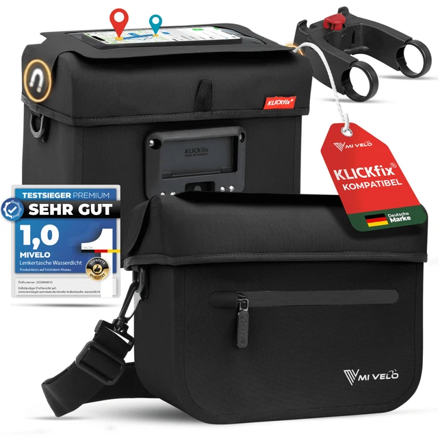 System-S 2in1 Fahrrad Tasche - Handytasche Für Lenker Bis 4,8 Zoll