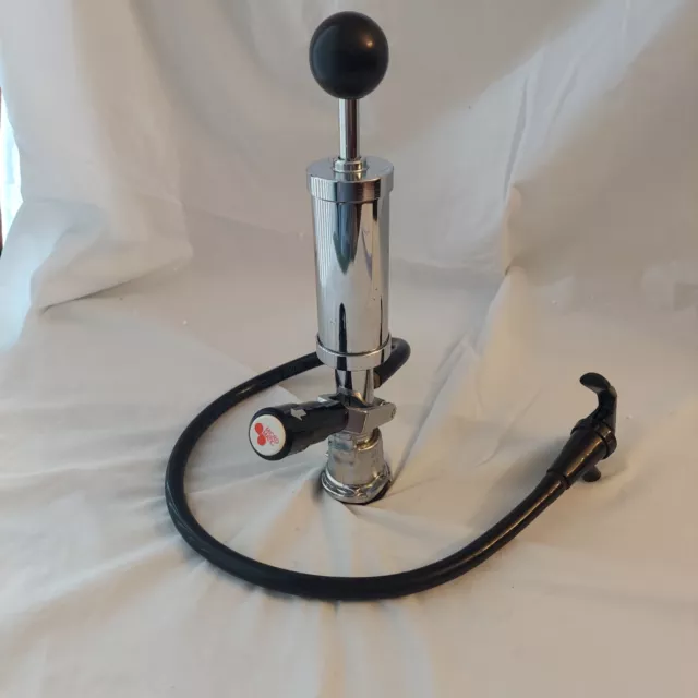 Micro Matic Hand Pump for Beer Keg Tap Chrome Very Clean  With Party Nozzle