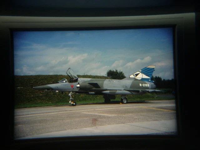 DIAPOSITIVE D'AVION MILITAIRE Jordanian Mirage F1 série peu claire 1998