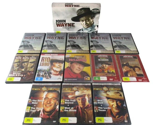 JOHN WAYNE DVD Bundle 13 DVDs 31 Movies PG PAL/NTSC R4 Titles in ...
