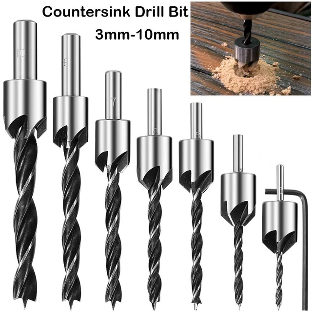 DRILL HSS COUNTERSINK Counterbore Reamer Drill Bit Woodworking