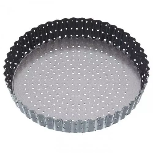 Master Class Crusty Bake Non-Stick Perforated Fluted Round Quiche Tin - 30cm