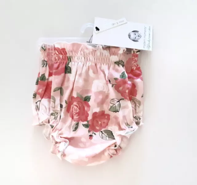 Gerber Baby Girls Diaper Cover Size 3-6M Organic Cotton Floral Pink