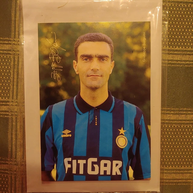 Carte Photo Giuseppe Bergomi – Rookie INTER – Très Bon état, Made In Italy